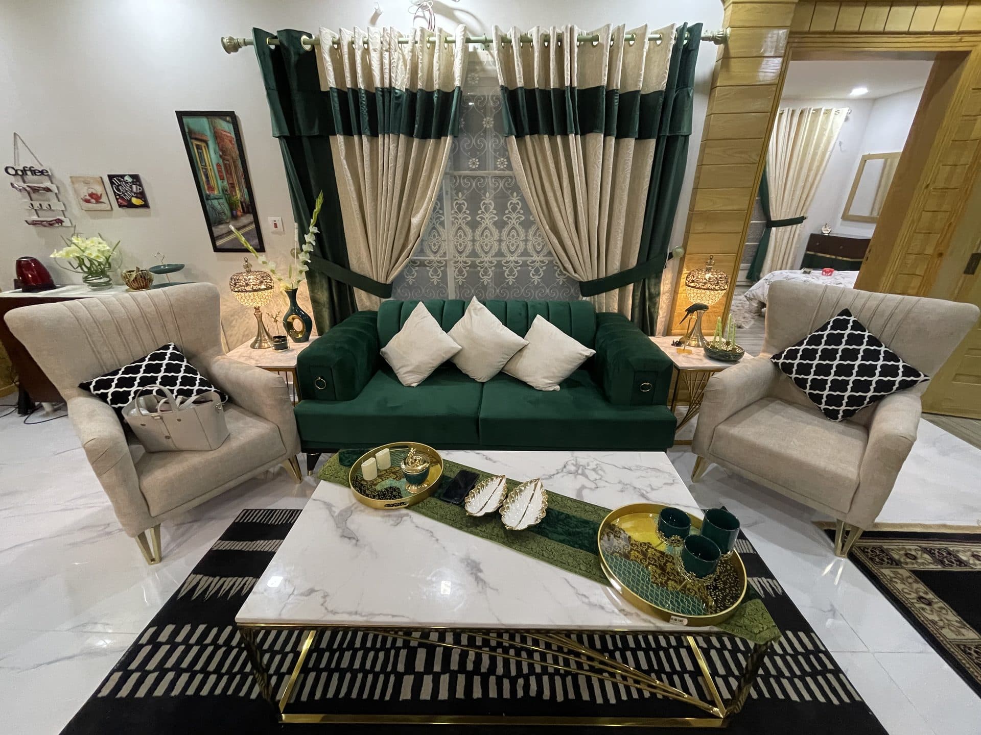 Lounge of The Prestige Suite — apartment to rent at The Crib, Murree